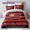 Name Custom Flamengo Logo Pattern Bedding Set Quilt Cover Pillowcase Home Decor Gift (1 * Duvet Cover + 2 * Pillowcase, Without Core)