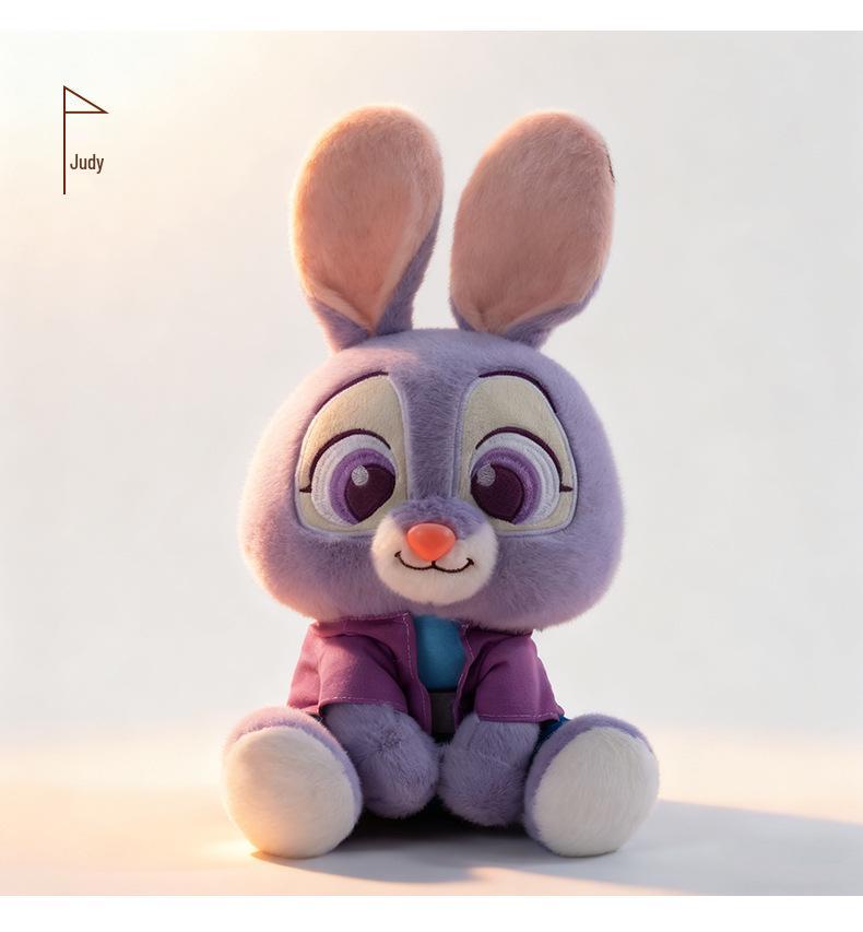 Judy and Nick Plush Doll Set – Cute Animal City Sitting Pose, Perfect Birthday Gift for Kids