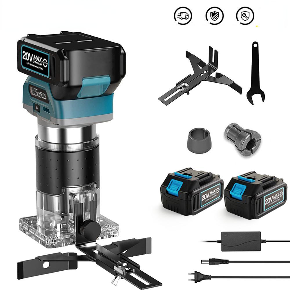 3300 obr./min Bezprzewodowy Przenośny Frezarka do Drewna Obróbka Drewna Grawerowanie Frezowanie Maszyna Bezszczotkowa Elektryczna Ręczna Frezarka