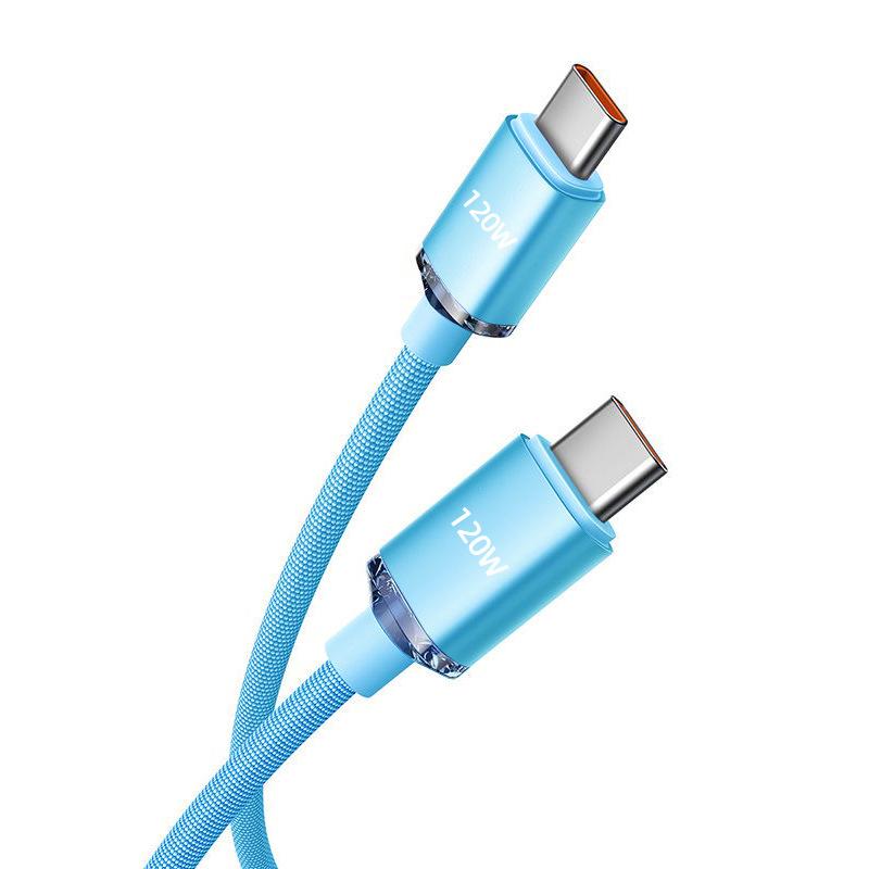 NEW 120W USBA To Type C To USBC Cable For iPhone 15 16 17 Series PD Fast Charging USB C Data Cord For Xiaomi OPPO Samsung