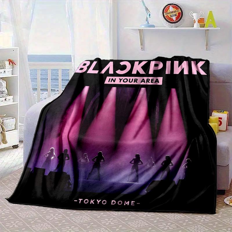 Schwarz und Rosa Mode Decke Flanell Decke für Bett, Sofa, Camping, Wandern, Picknick Zubehör, Geschenk für Familie Fan Geschenke