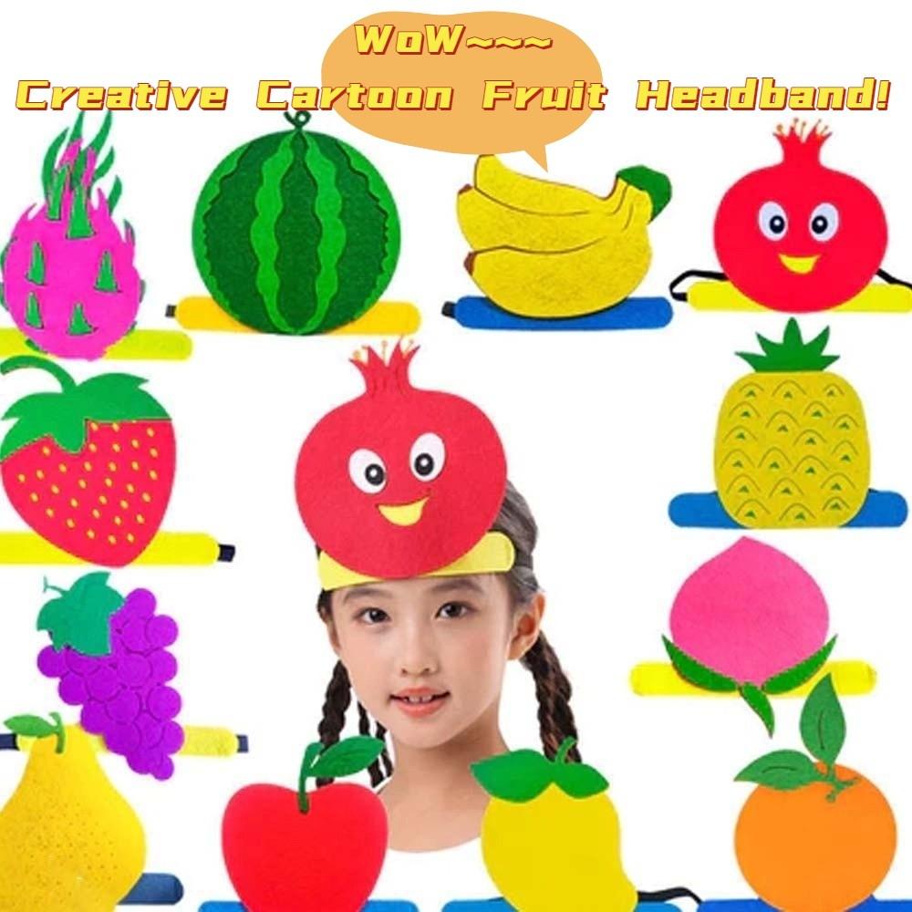 Funny Cartoon Fruit Headband Cloth Kindergarten Performance Headwear Girls