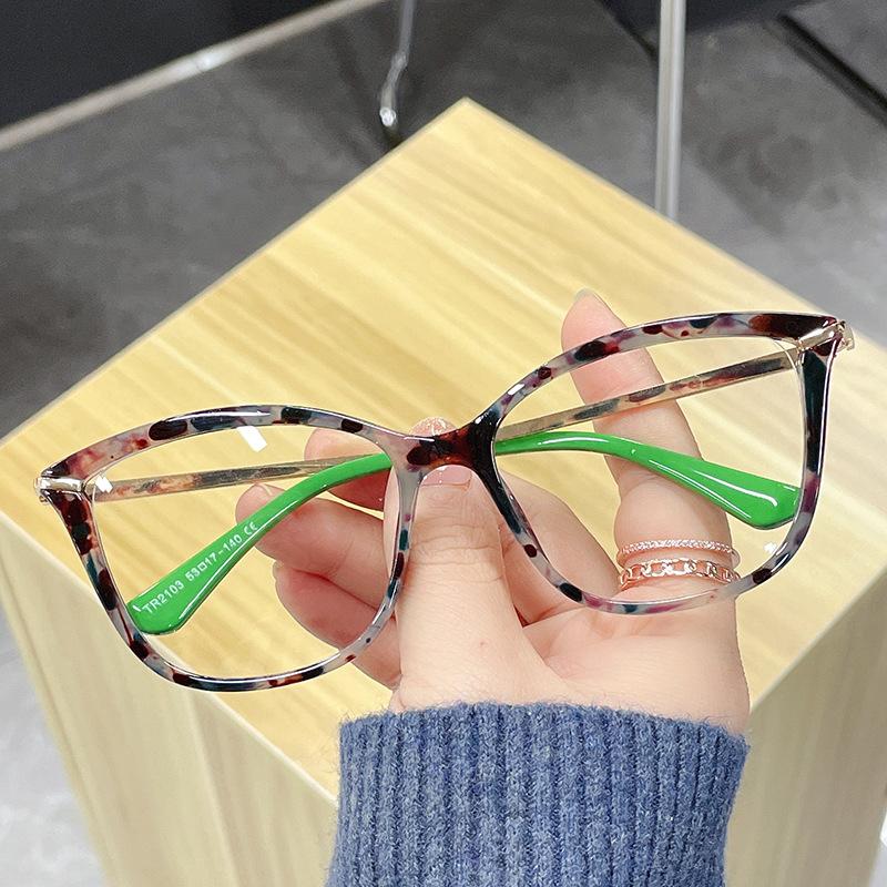 Fashion Green Cat Eye Women's Glasses Minus -2 -3 -6 TR90 Clear Lens Computer Eyeglasses New Anti Blue Light Myopia Glasses