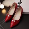 Spring New Fashion Point Set Foot Thick Sole Fashion Casual Large Size Women's Shallow Mouth Women's Single Shoes