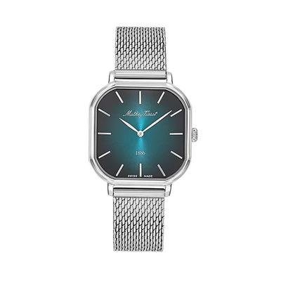 Monsoon Square Stainless Steel Green Dial Quartz D7917AV Women's Watch