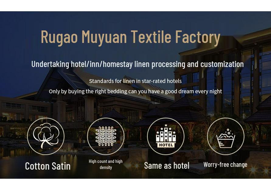 Five-Star Pure Cotton White Sateen Hotel Pillowcase