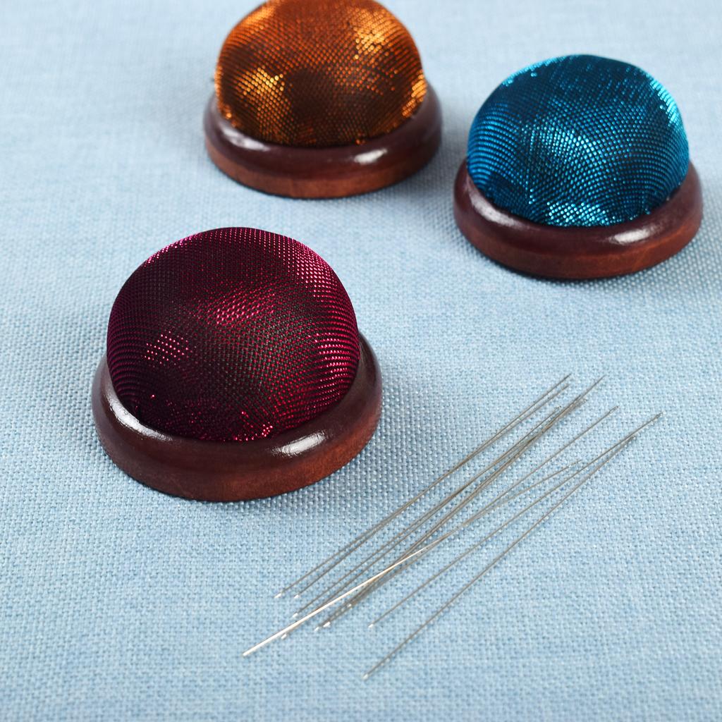 Wooden Base Pin Cushion Pincushion Insertion For Embroidery Sewing