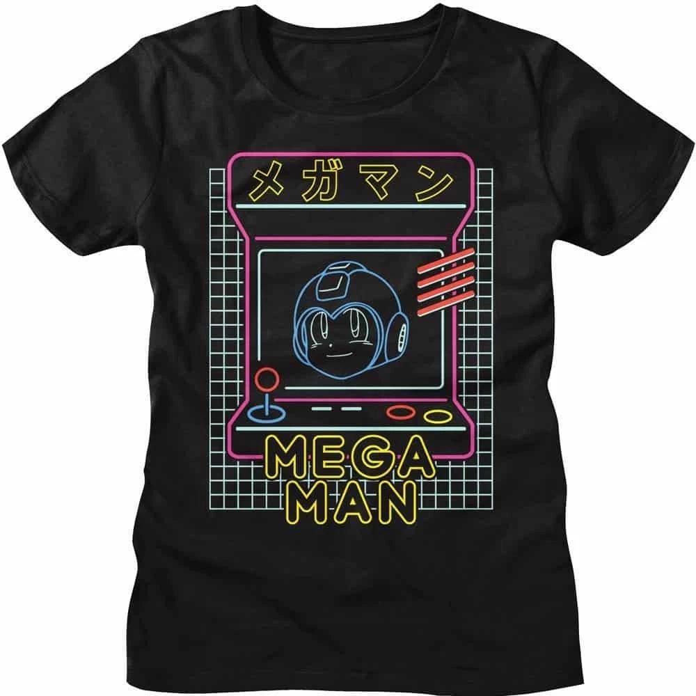 Megaman Neon Arcade Women s T Shirt XS