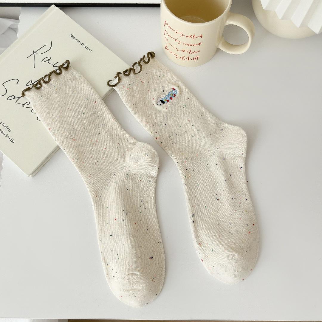 

Носки женские Wind Идеи пряжа грибок край милый мультфильм такса собака вышитые женские хлопковые носки средние носки One Size