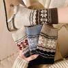 Female Autumn and Winter Thickened Warm New Products Retro National Wind Wool In The Barrel Pile Socks