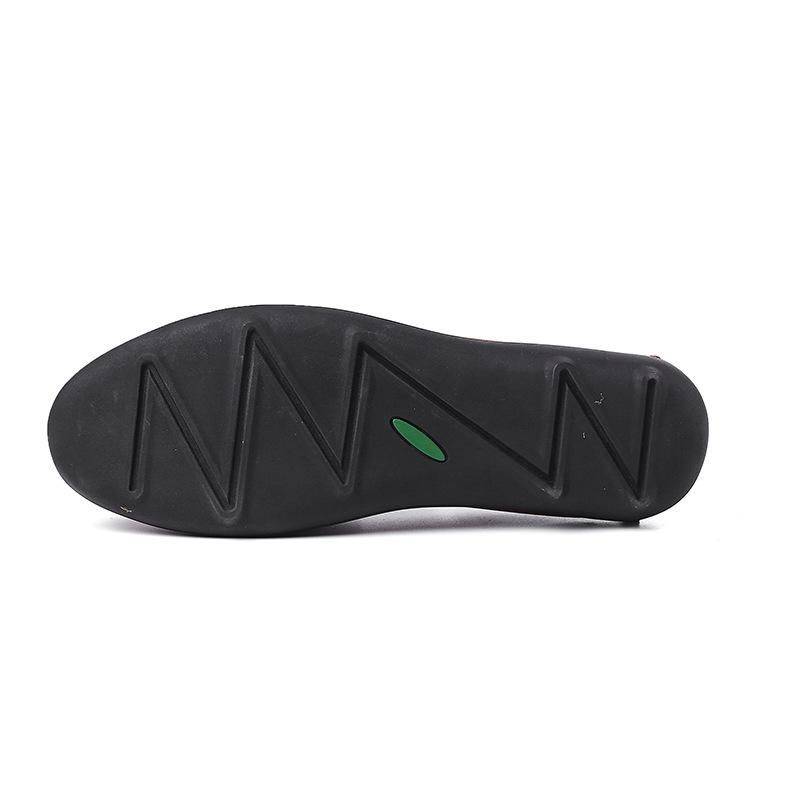 Men's One Foot Shallow Mouth Bean Shoes Casual Formal Low Cut Leather Shoes Summer British Youth Soft Soled Lazy Shoes