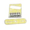 6 Strings Saddle Bridge Plate, 3 Way Switch Control Plate Set for Most Electric Guitars Replacement Parts Hardtail Set