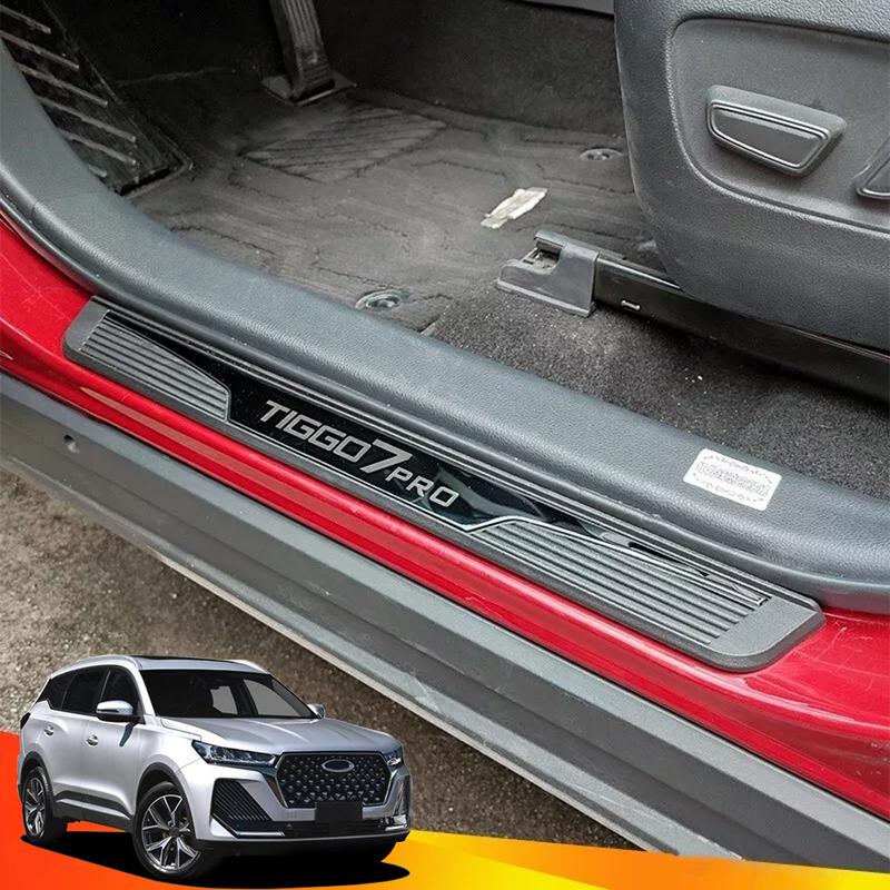 Für Chery Tiggo 7 Pro 2024 2025 Autozubehör Türschwellen-Pedalschutz Schwellenwert-Aufkleber Styling-Zierleisten