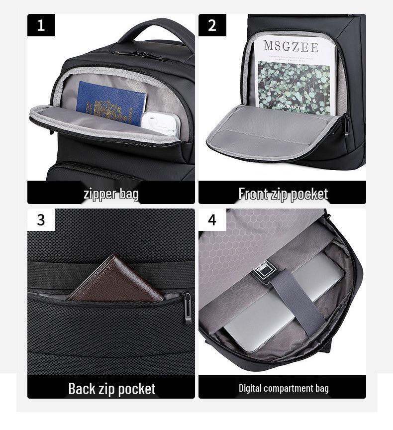 High-End Waterproof Laptop Backpack for Men and Women: Fashionable, Double-Shouldered, Perfect for Travel and Commute