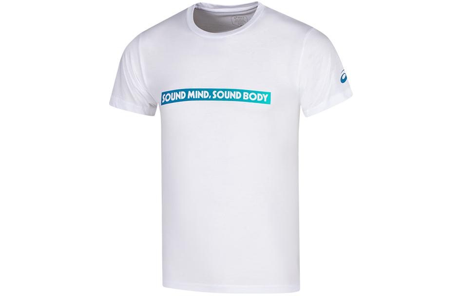 ASICS T Shirts Men s White Crew Neck Moderate 2031D849-100 2XL
