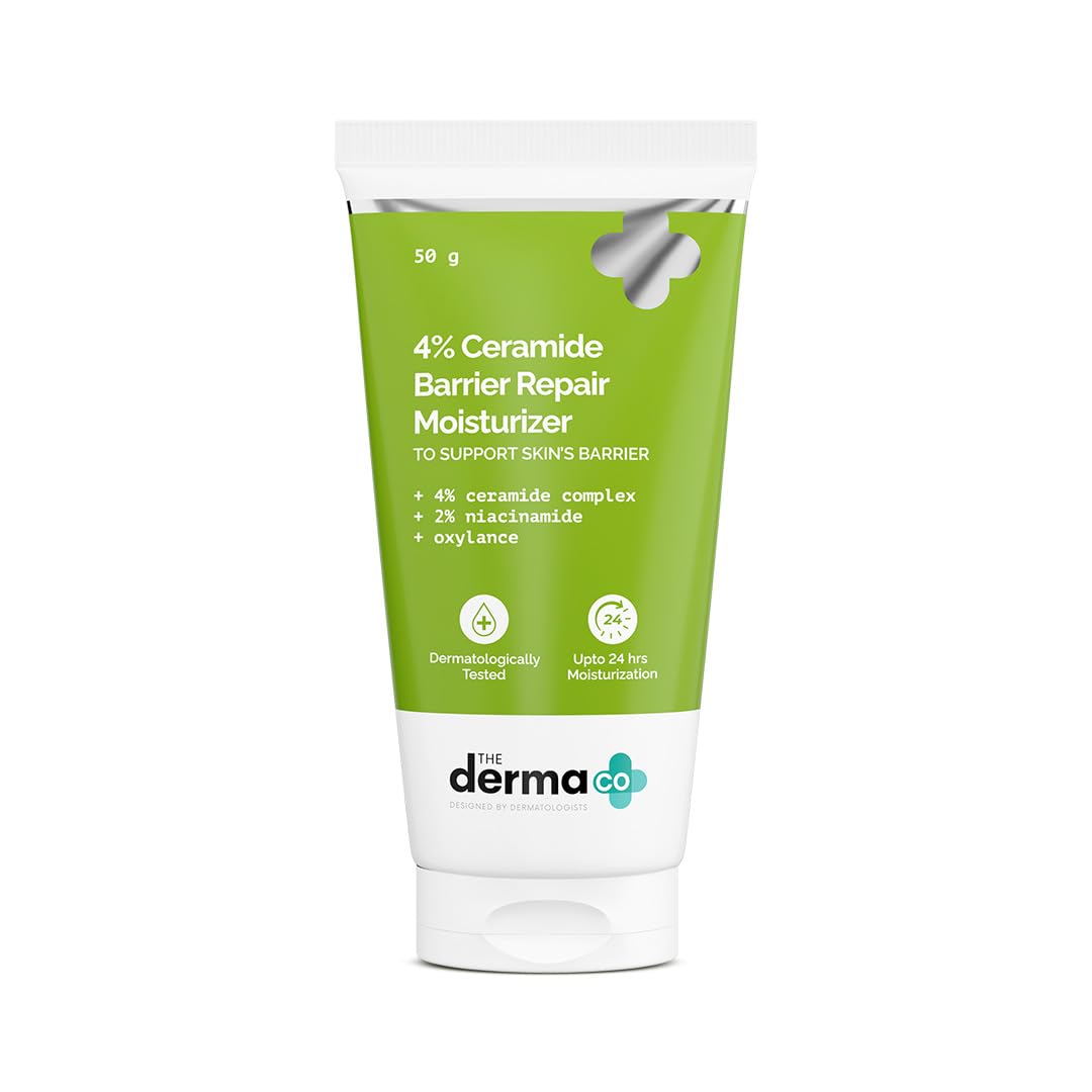 

The Derma Co 4% Ceramide Barrier Repair Moisturizer | Niacinamide & Oxylance I Repairs & Strengthens Skin I Improves Skin texture I Lightweight C