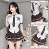 Sexy Lingerie Sexy JK Uniform Women's Plaid Skirt Cosplay Hot Passion College Style Suit