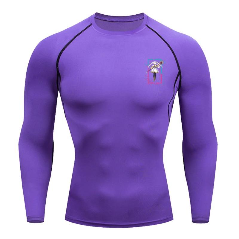 Men Compression T-Shirt Fitness Running Sports Quick-Dry Frieren Breathable Short Sleeves Stretchy Fabric for Summer Workouts