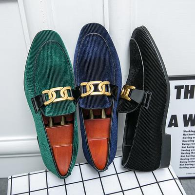 Mode Übergröße 38~48 Herren Slipper Marke Cord Lässig Leder Designer Vintage Slipper Klassische Herren Fahr-Hochzeit Herrenkleiderschuhe