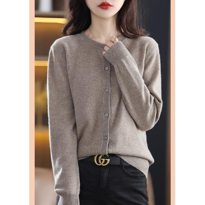 

Кардиган песочного плетения Core-Spun: Многослойный, свободный свитер-пальто, женский топ в корейском и западном стиле. One Size верблюд