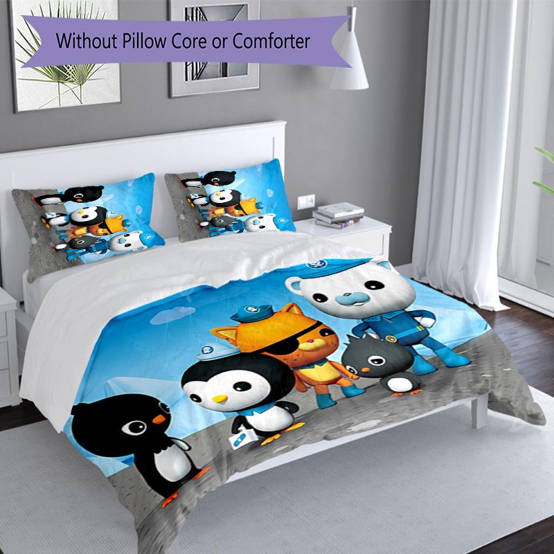 3pcs The Octonauts1 pattern bedding set duvet cover set includes duvet cover &pillowcases, perfect all season bedroom decoration & gift