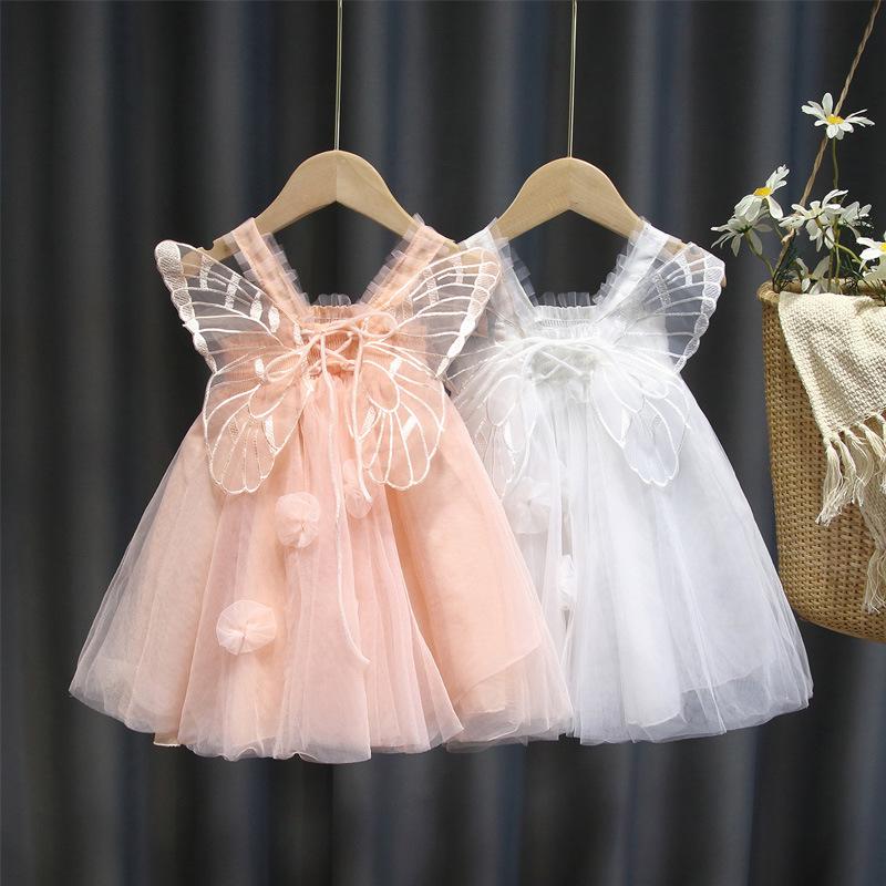 Girls Summer Tulle Princess Dress Kids Birthday Party Gown Baby Puffy Tutu Dress For Toddler