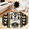 Custom Name Juventus Football Club Printed Round Rug Carpet Chair Rug Area Rug Entryway Doormats,for Office Chair Living Room Bedroom Kitchen Room.