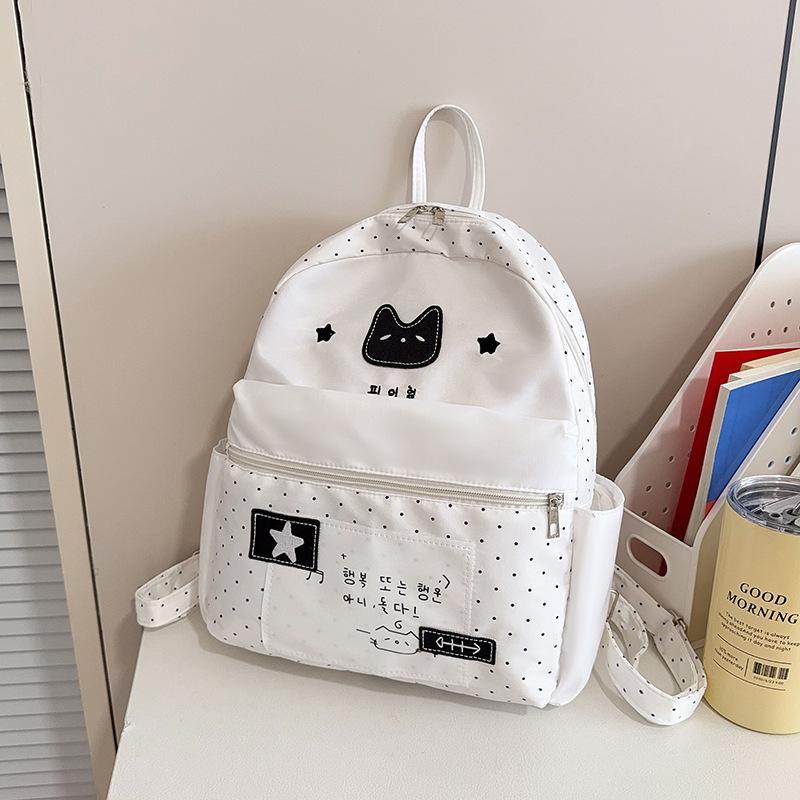 Schoolbag new original design girl backpack floral high value student large capacity college backpack commuter bag