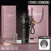 Large-capacity stainless steel thermos cup Women's high-value ceramic liner straw cup Car portable Bingba water cup