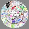 50 Original SJ Graffiti Stickers - Inspirational English Designs for Water Bottles, Computers, Phone Cases