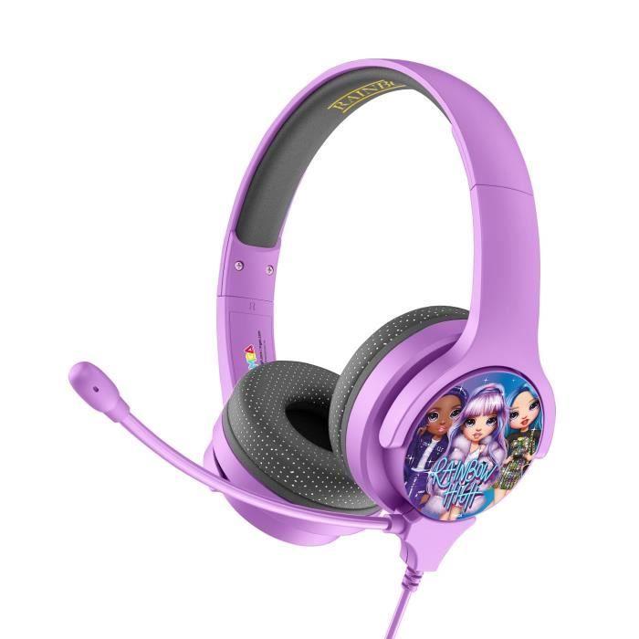 Écouteurs - RAINBOW HIGH - Junior - Microphone détachable - Limite de volume - Multicolore