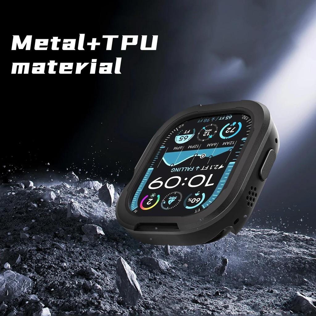 Metal + TPU Case Protector Frame Cover For Apple Watch 49mm 45mm 44mm 40mm 41mm For iWatch Series 10 9 8 7 6 5 4 SE Ultra 2 49mm