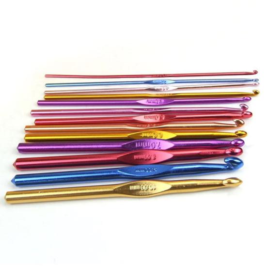 Háčkovací jehly bez závad DIY Craft hliníkové slitiny háčkovací háčky na šátky