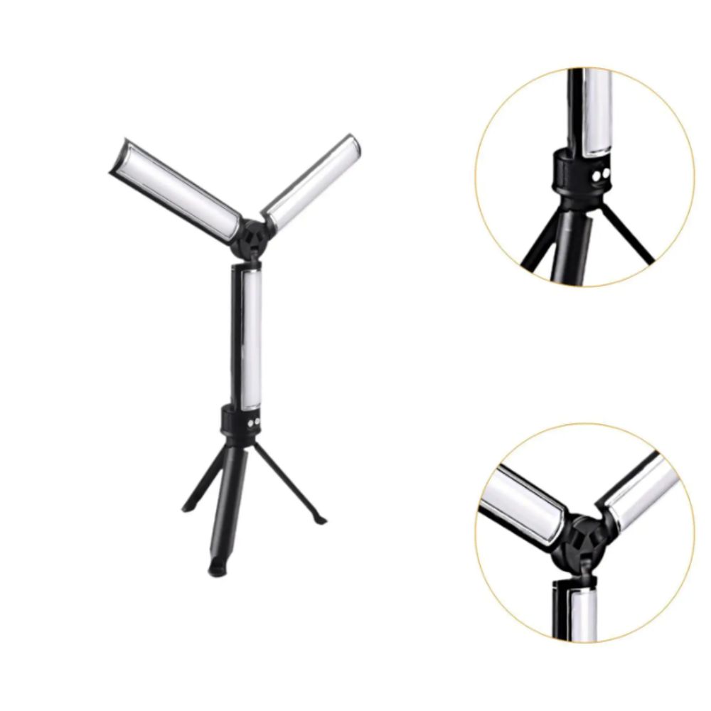 Rechargeable Folding Work Lamp 162 LED Camping Torch Emergency Flashlight  Portable Outdoor