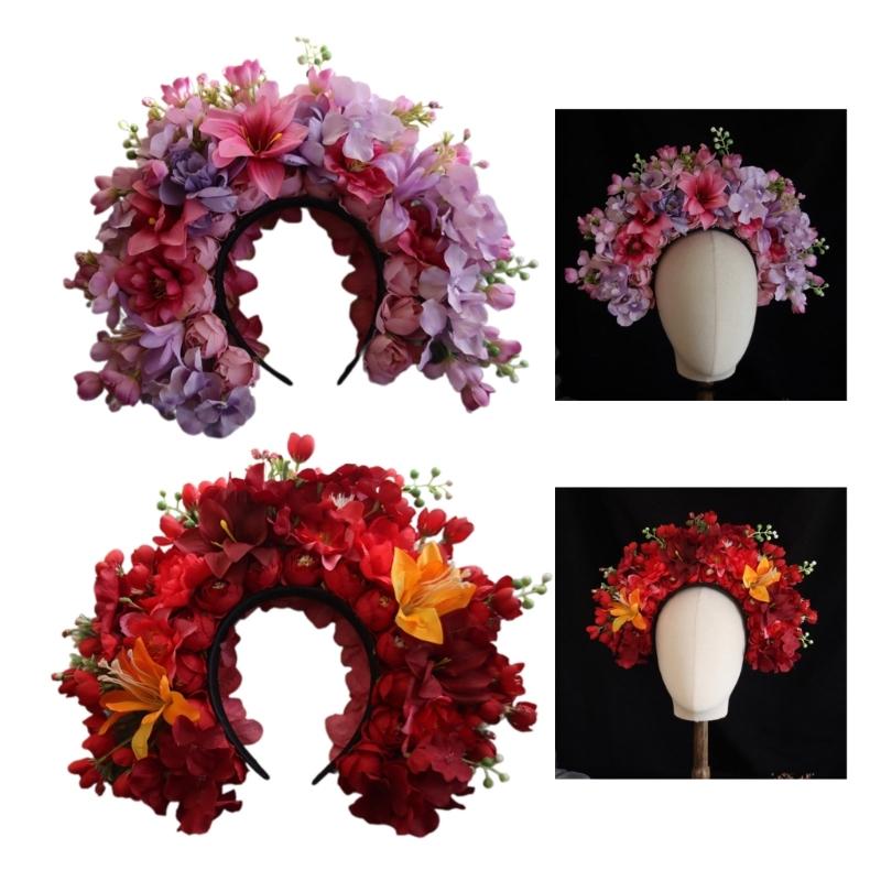 Bridal Garlands Florals Crowns Wedding Flower Headband Beach Wreath Hairband Girl Hair Accessory Women Head Hoop Props