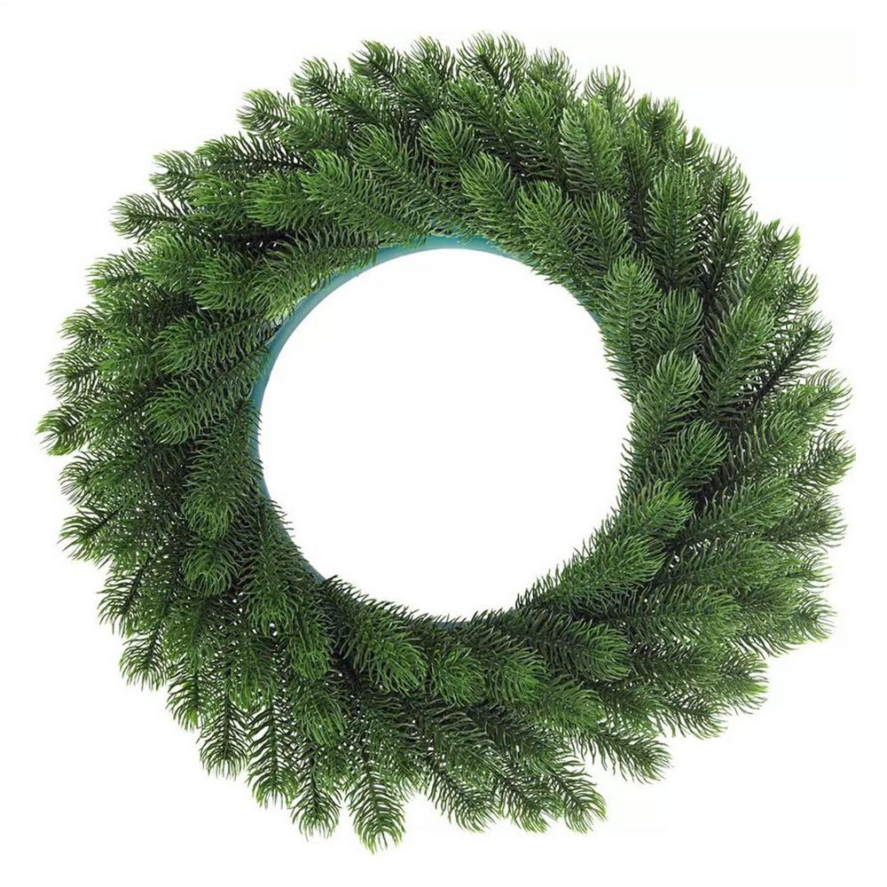 

Winter Wreath Realistic 3D Seasonal Supplies Artificial Holiday Garland For Home Farmhouse Indoor Porch Christmas Parties Wall зелёный
