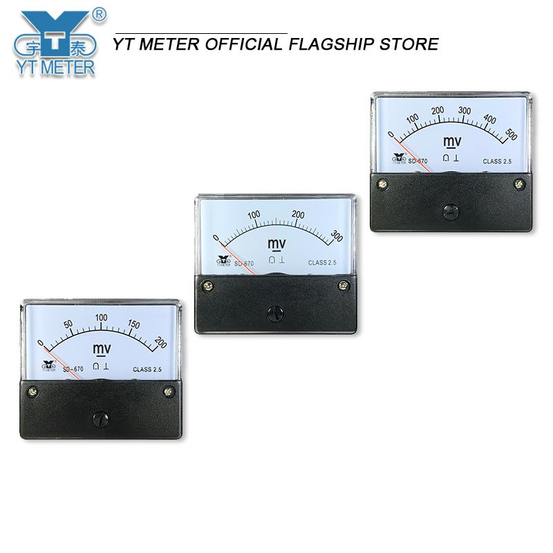 Sd670 DC MV Meter 40mv 50mV 75mV 100mV 200mV 300mV 500mv 1000mV Pointer Millivolt Meter Small Voltage DC Size 60 * 70mm