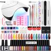 PHOENIXY 36W UV Nail Lamp Nail Gel Kit Polish Gel Nail Decoration Tools Colors Varnish Gel Top Base Coat Manicure Set