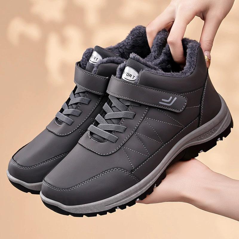 Cotton Shoes 2025 Winter Outdoor Sports Cotton Boots Thickened Plush Lined Warm Couple Casual Walking Snow Boots