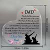2D Flat Dad Birthday Gifts Acrylic Desktop Decoration Plaque, Home Decor Plaque Hanging Wall Art Decorative Garden Decoration for Room Door Signs Hang