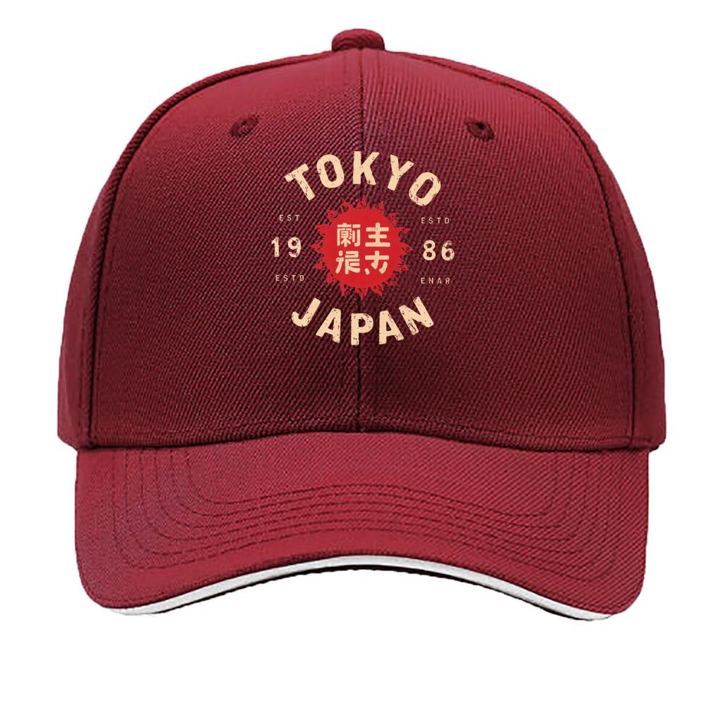 Tokyo Japan Vintage Sun Japanese Text Graphic Sandwich Baseball Cap Unisex Women Sun Cap Outdoor Workouts Hat
