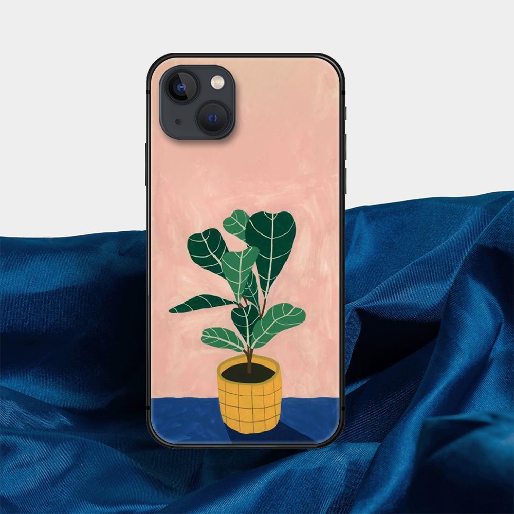 Green Plant Phone Case For iPhone Samsung Galaxy Redmi Xiaomi Oppo OnePlus Note S A 7 8 9 10 11 12 13 14 20 21 22 23 53 54 Pro Max Plus Ultra TPU Soft