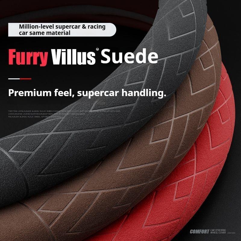 For Chevrolet Cruze Bolt Aveo Spark Orlando Onix capti Prisma Cavalier Sail Tracker Suede Car Steering Wheel Cover Accessories