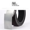 Men's Plus Size Genuine Leather Reversible Belt with Rotating Pin Buckle - Casual and Versatile.