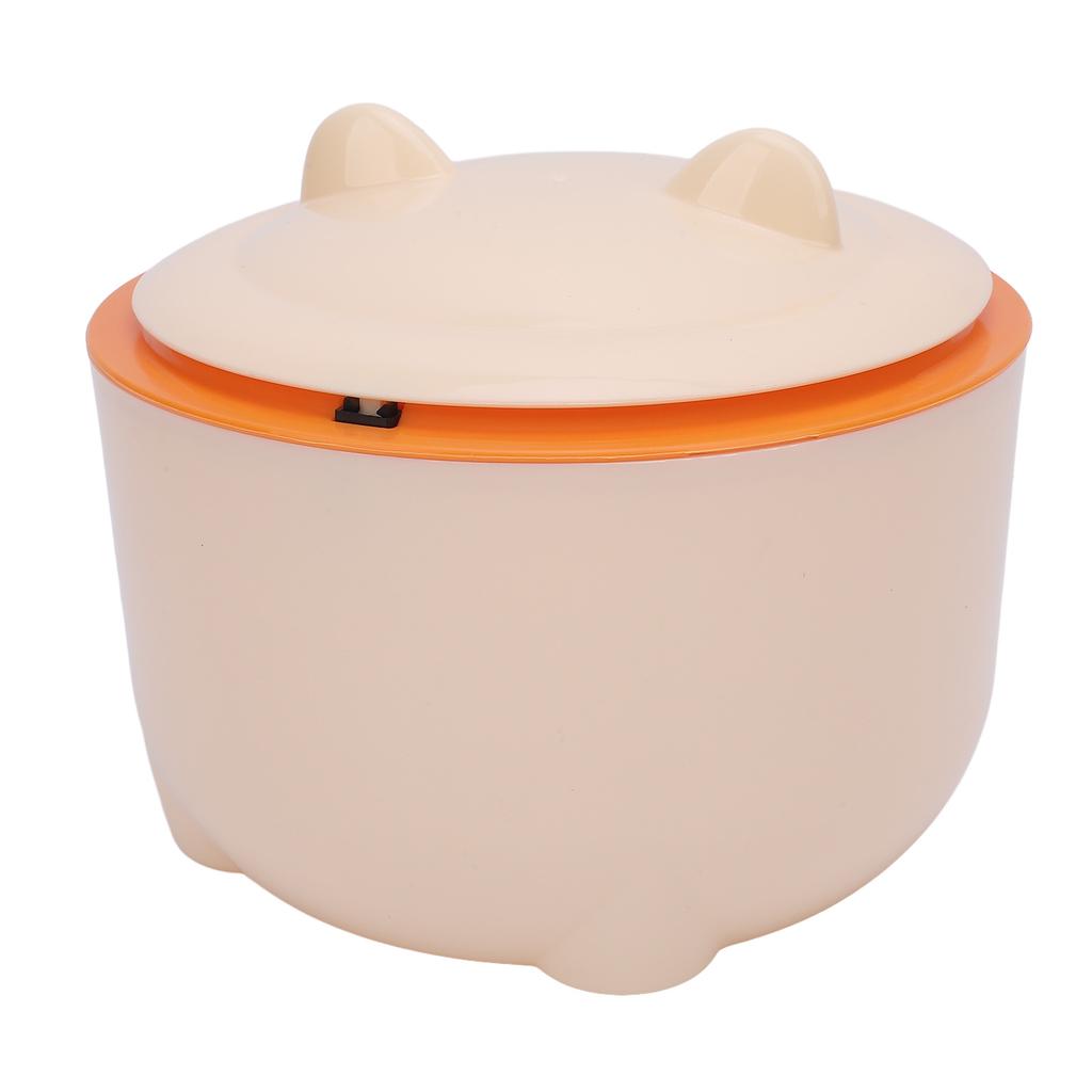 Cat Litter Trash Can with Press Type Lid PP Enclosed Design Compact Multipurpose Cat Waste Trash Can for Household