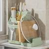 Kitchen Utensil Holder Kitchenware Stand Rack Cutting Board Cutlery for Countertop