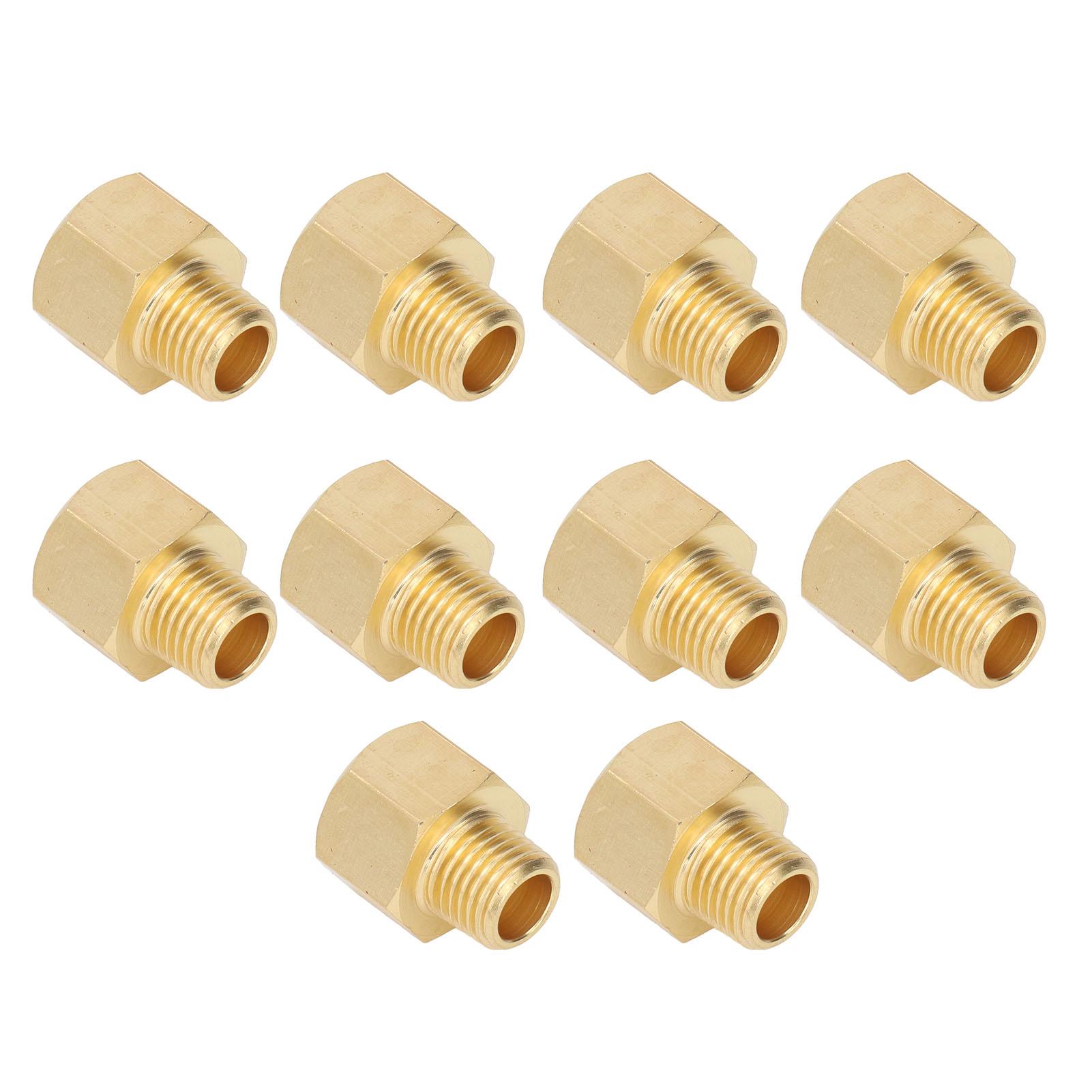 

10 шт. Латунные фитинги для труб 3/8 дюйма NPT наружная резьба на 1/4 дюйма NPT внутренняя резьба переходник-удлинитель сантехнические аксессуары