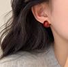 Simple Temperament Large Round Baroque Pearl Earrings for Women Bride Engagement Wedding Fashion Statement Earrings Jewelry Gift