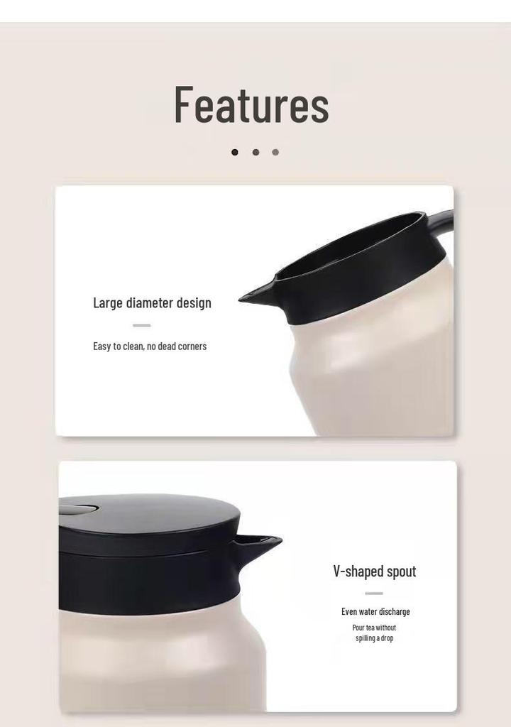 Portable 304 Stainless Steel Large Capacity Insulated Tea Stewing Pot for Home Use