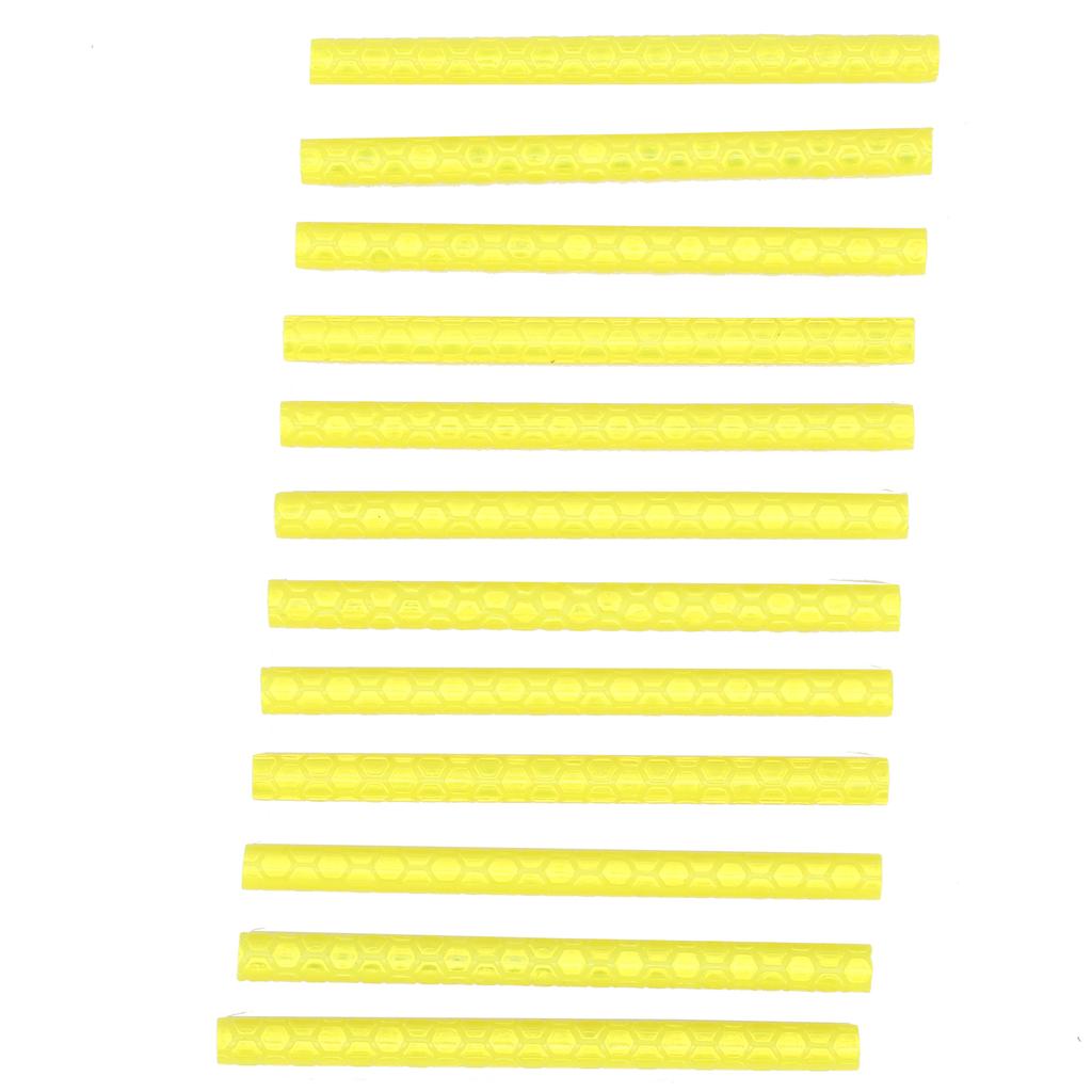 12 Stück Fahrradrad Speichenreflektorstreifen Mountainbike Speichen Reflektierende Wickel Röhren Gelb